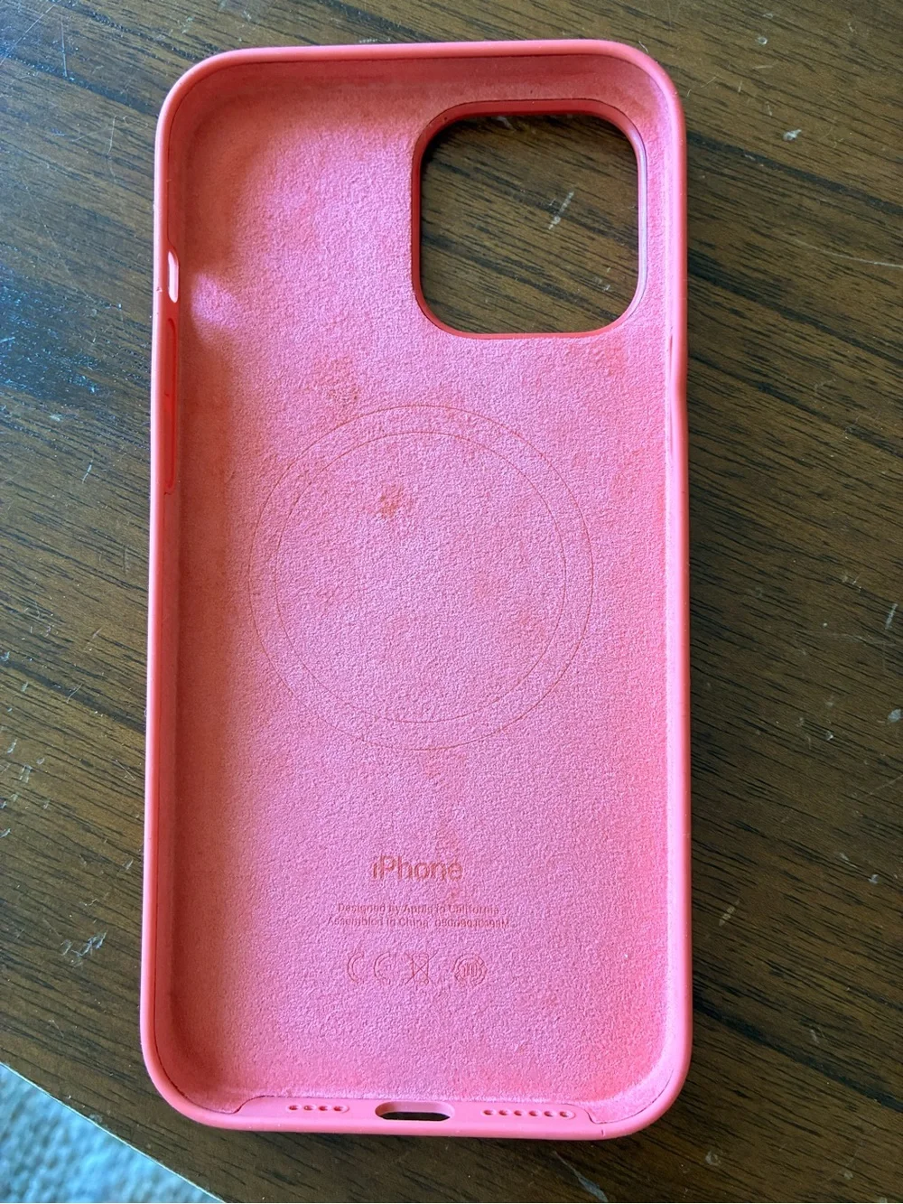 Apple Silicone iPhone Case in Coral Pink